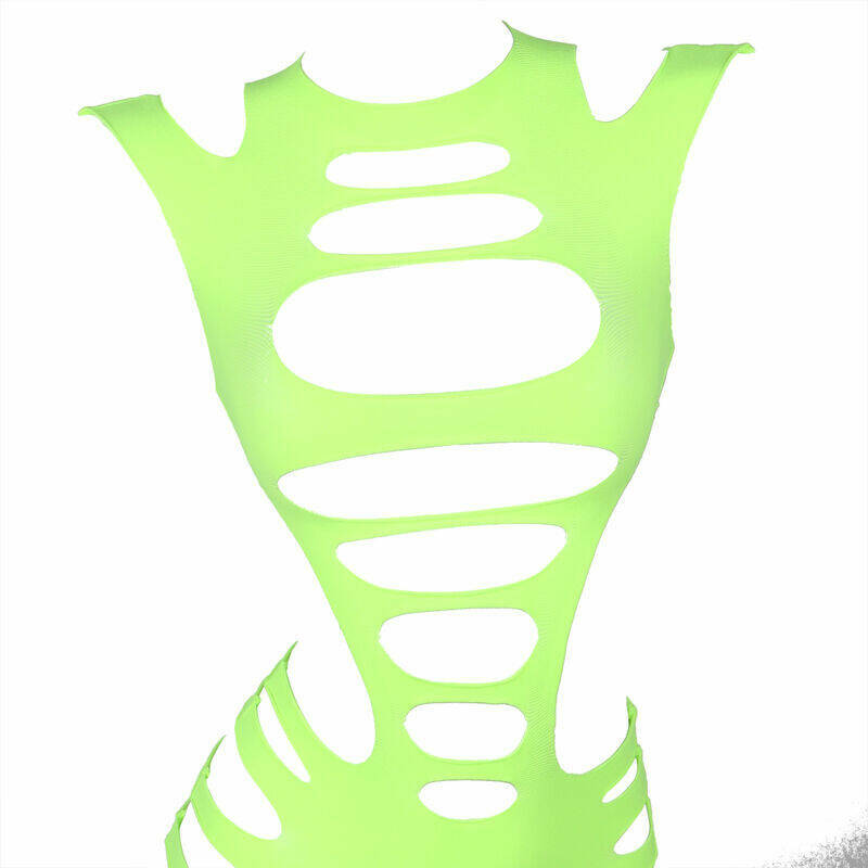 SUBBLIME - 952280 VESTIDO DE REJILLA ELÁSTICO MANGA LARGA VERDE TALLA ÚNICA