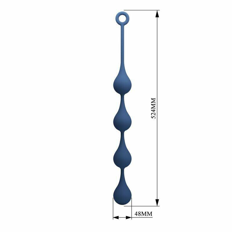 MR PLAY - BLUE SILICONE ANAL BEADS SIZE XL 52.5 CM