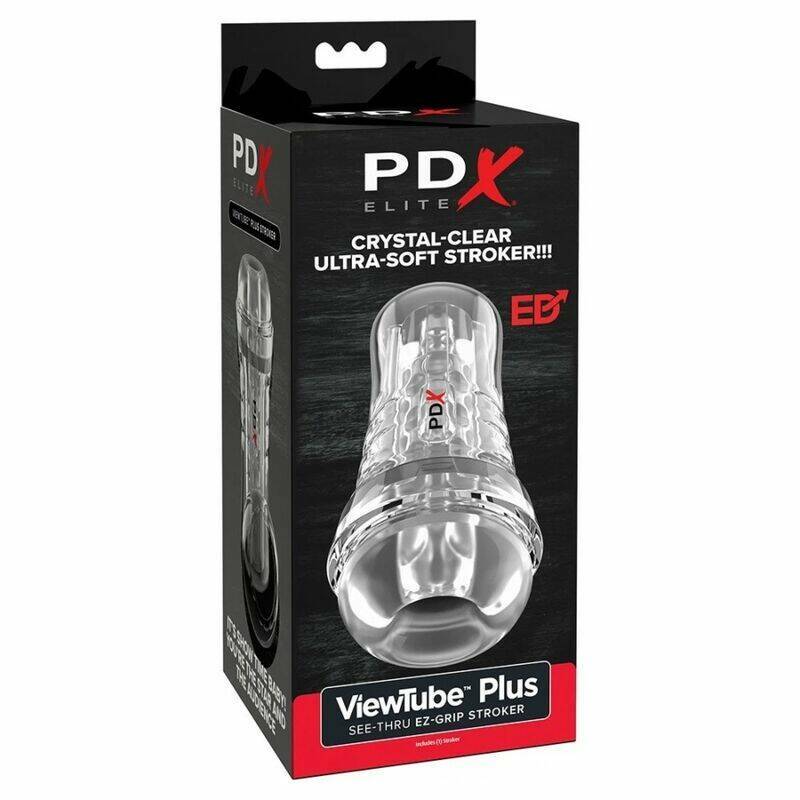 PDX ELITE - VIEWTUBE PLUS SEE-THRU EZ-GRIP TRANSPARENT STROKER 21 CM