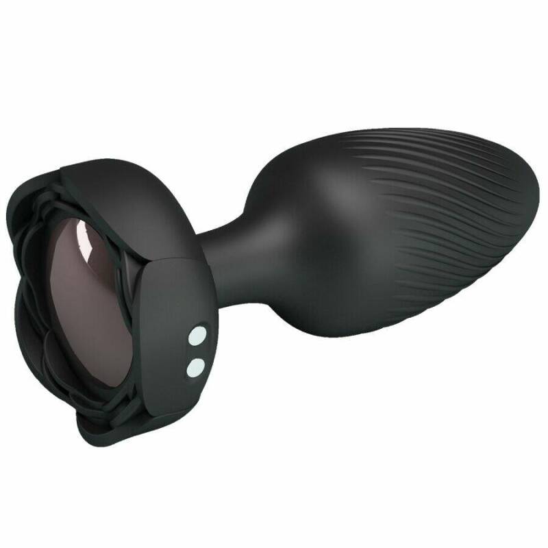 PRETTY LOVE - OSBORN ANAL PLUG WITH  LED LIGHT BLACK 9.8 CM