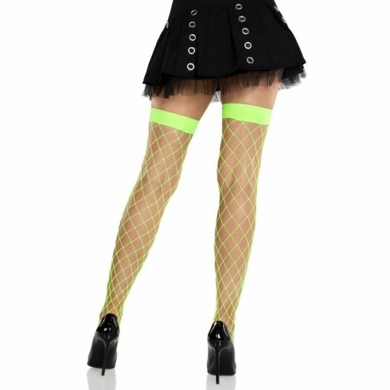LEG AVENUE - WIDE FISHNET TIGHTS NEON GREEN