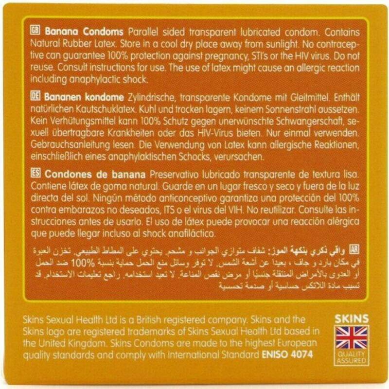 SKINS - BANANA PREMIUM CONDOMS PACK 4