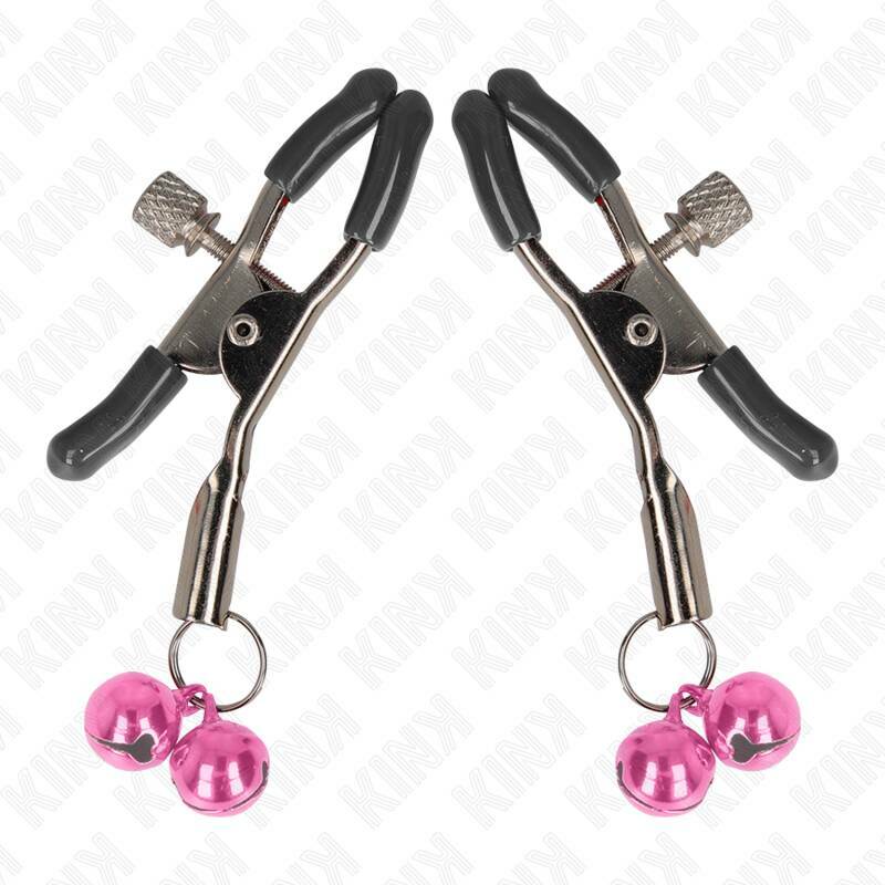 KINK - DOUBLE BELL NIPPLE CLAMP PINK 6 CM