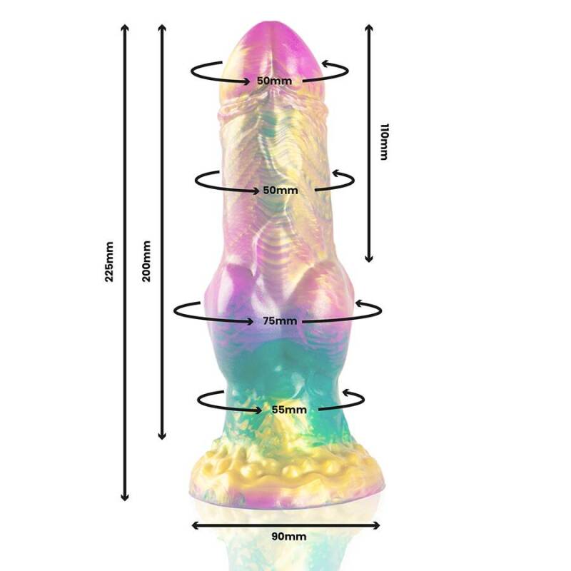 EPIC - IRIS DILDO WITH RAINBOW TESTICLES OF PLEASURE