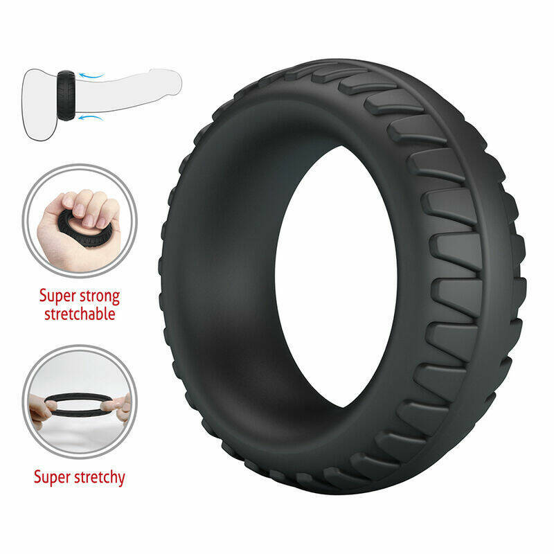 CRAZY BULL - MERRITT TEXTURED SILICONE COCK RING BLACK