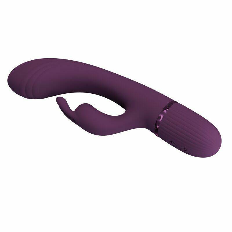 PRETTY LOVE - ROCCO RECHARGEABLE RABBIT VIBRATOR 10 FUNCTIONS PURPLE