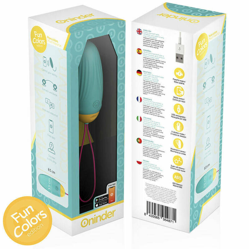 ONINDER CUTE - LOVE PLEASURE VIBRATING EGG - ROTATING SILICONE GEMS - FREE GLOBAL APP