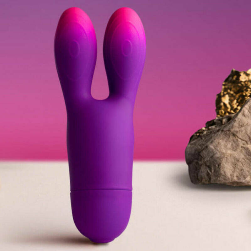 ROCKS- OFF - GLO-GIRL BUNNY PURPLE FLEXIBLE VIBRATOR