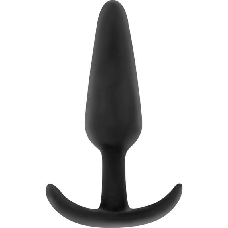 BLACK&SILVER - KAEL SILICONE ANAL PLUG WITH MEDIUM HANDLE