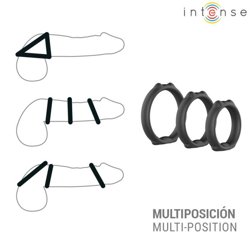 INTENSE - PETER SET OF 3 PENIS RINGS MODEL 9