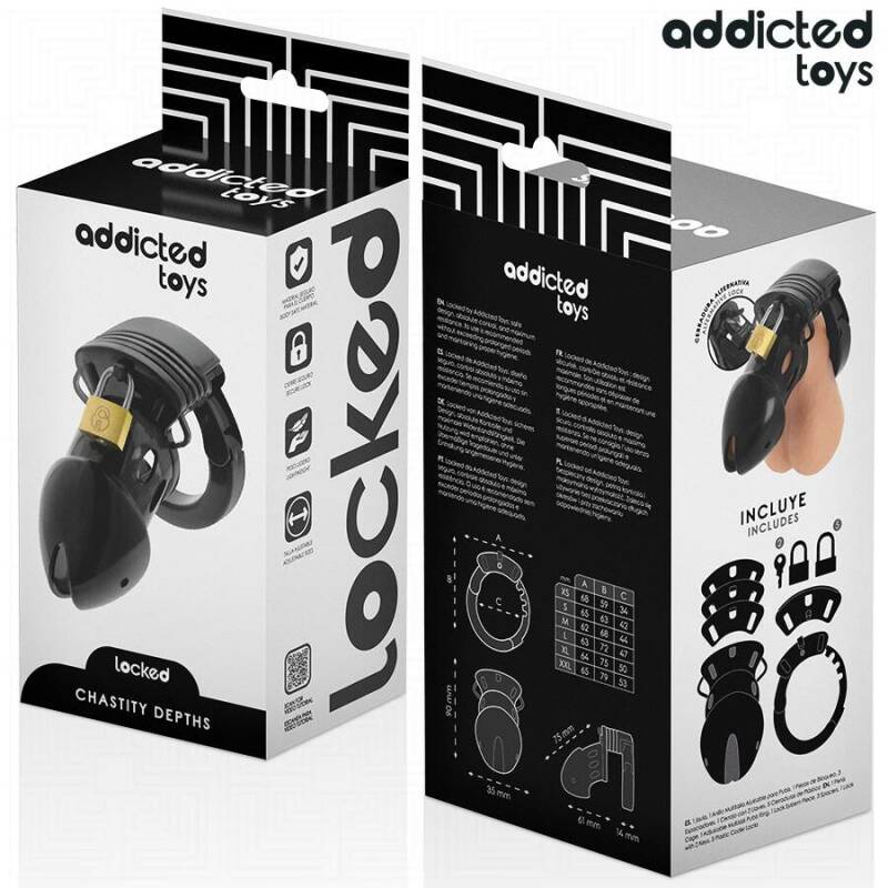 ADDICTED TOYS LOCKED - CHASTITY DEPTHS PENIS CAGE 7.5 CM