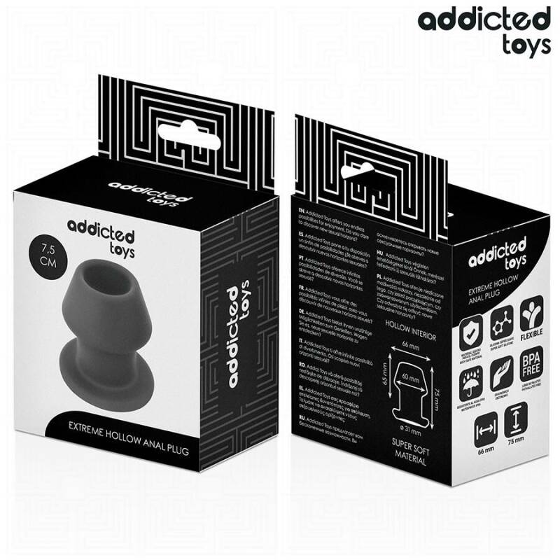 ADDICTED TOYS - EXTREME HOLLOW ANAL PLUG SILICONE SIZE S 7.5 CM